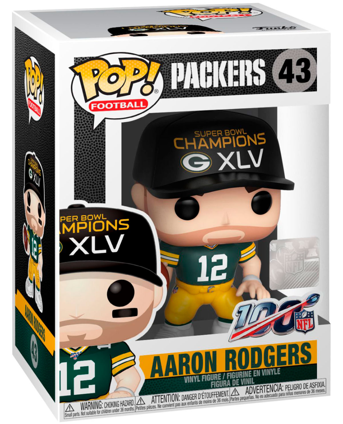 FIGURA POP NFL AARON RODGERS SUPER BOWL CHAMPIONS XLV PACKERS - Image 2