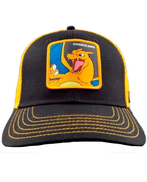 GORRA TRUCKER POKEMON CHARIZARD NEGRA