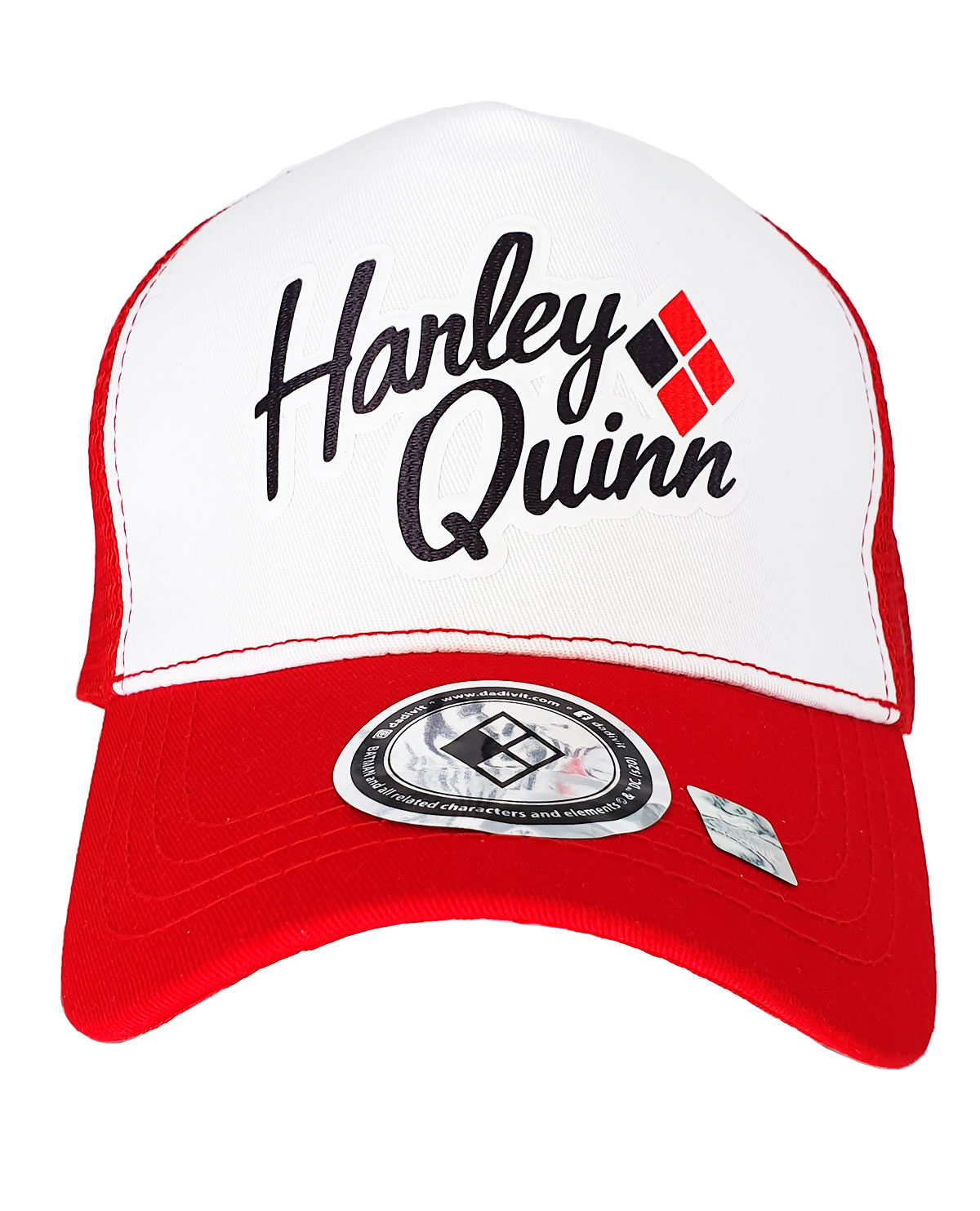 GORRA TRUCKER DC COMICS HARLEY QUINN ROJA