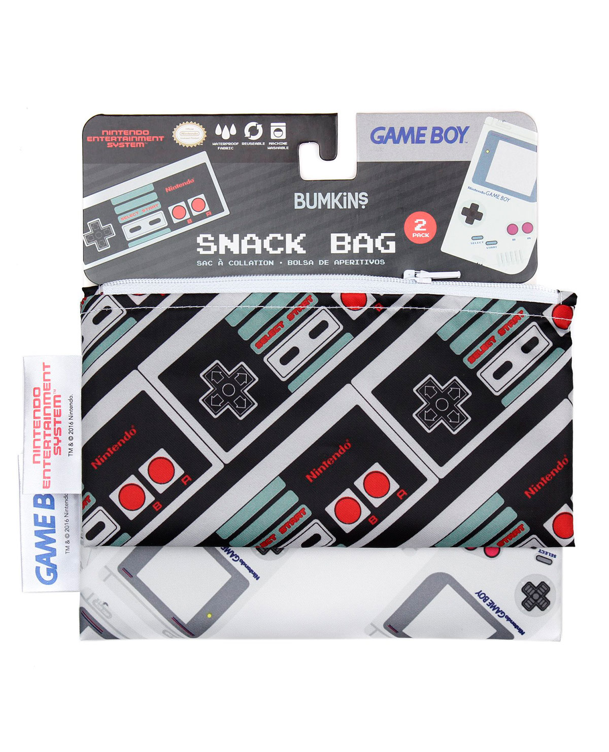 CONJUNTO DE BOLSAS PARA BOCADILLOS NES CONTROLLER Y GAME BOY - Image 2