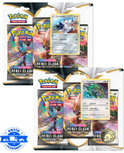 TRIPLE SOBRE POKEMON TRADING CARD GAME SWORD AND SHIELD REBEL CLASH