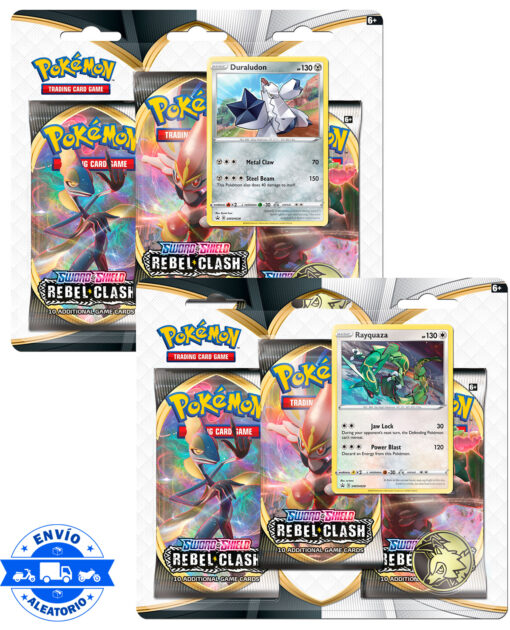 TRIPLE SOBRE POKEMON TRADING CARD GAME SWORD AND SHIELD REBEL CLASH