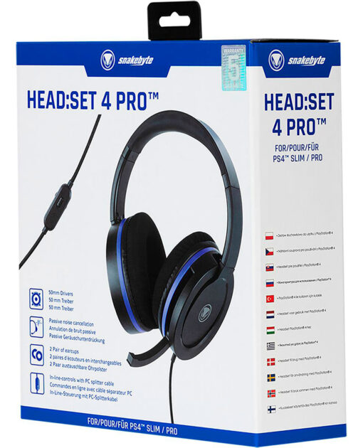 HEADSET PLAYSTATION 4 ALAMBRICO SNAKEBYTE 4 PRO NEGRO - Image 3