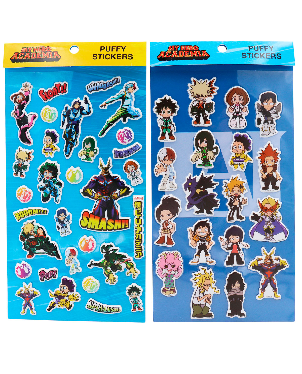 SET DE CALCOMANIAS MY HERO ACADEMIA PUFFY STICKERS