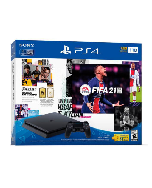 CONSOLA PLAYSTATION 4 SLIM NEGRO 1TB CON FIFA 21 - Image 2