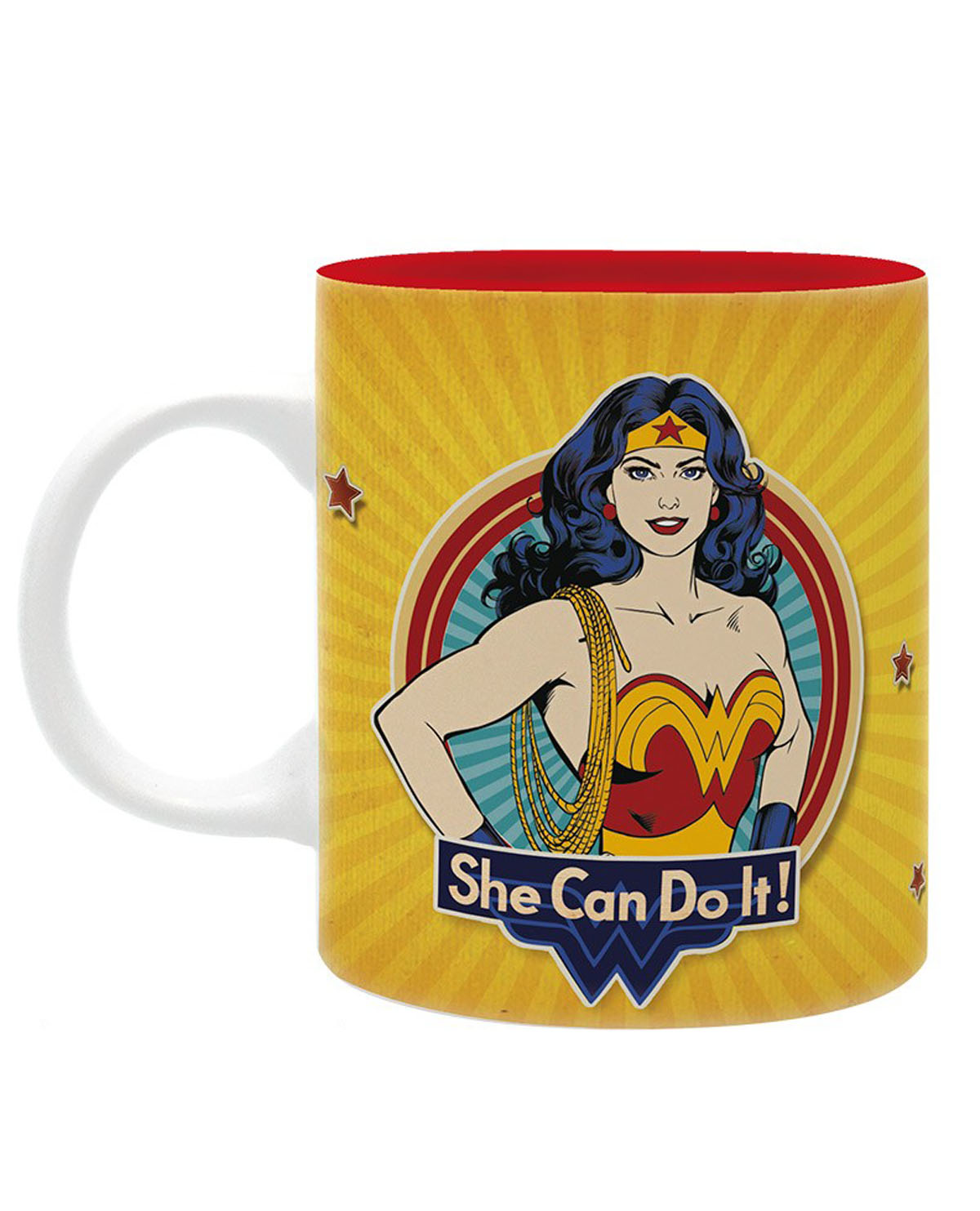 Pyramid International Tazza Justice League – Wonder Woman, Ceramica 325 Ml, Multicolore, Lavabile In Microonde