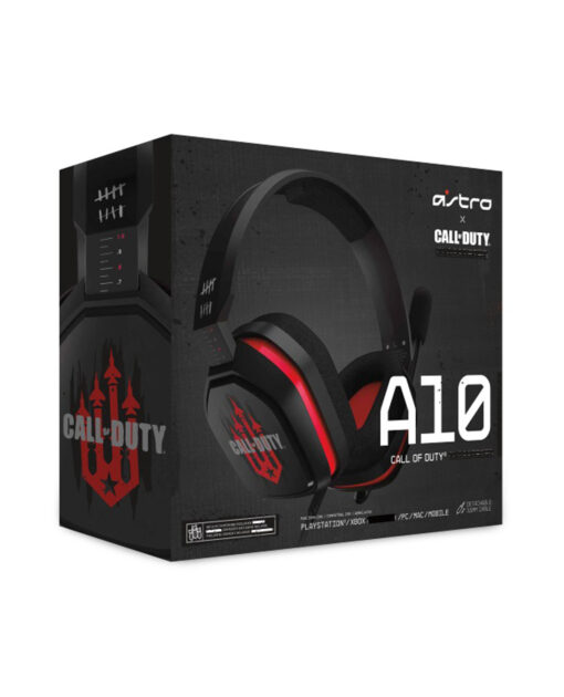 HEADSET XBOX ONE ASTRO A10 CALL OF DUTY COLD WAR ROJO Y NEGRO - Image 2