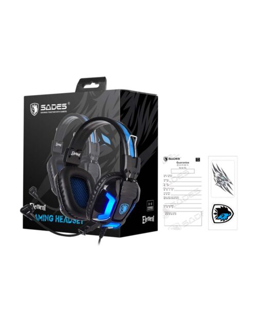 HEADSET PC SADES ALAMBRICO ELEMENT AZUL - Image 3