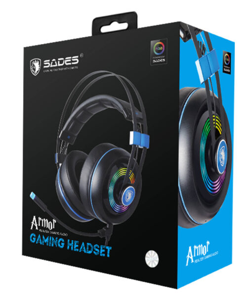 HEADSET PC SADES ALAMBRICO ARMOR NEGRO - Image 3