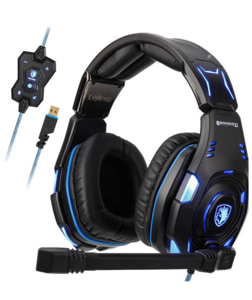 HEADSET PC SADES ALAMBRICO KNIGHT PRO AZUL