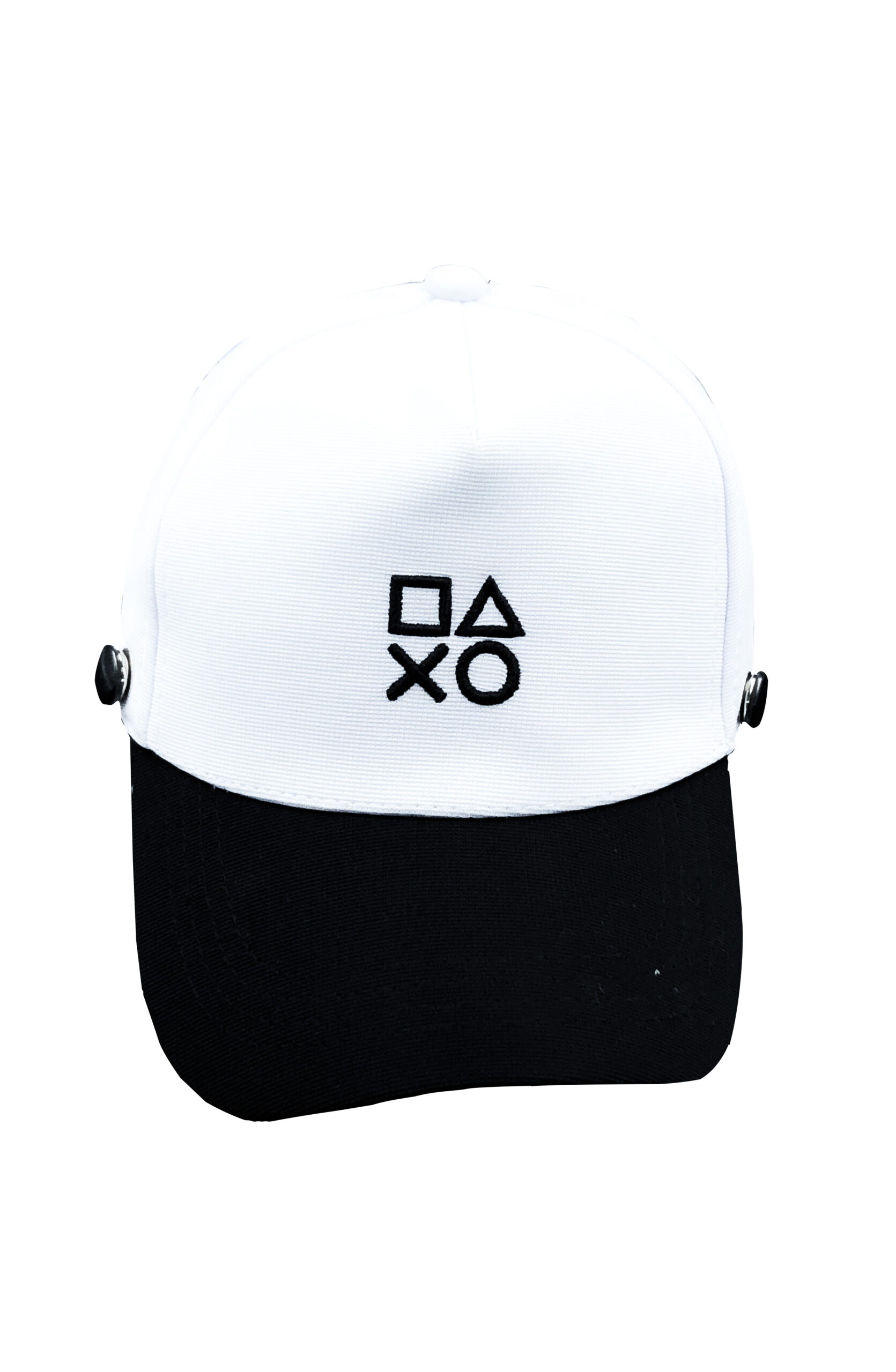 GORRA PLAYSTATION BLANCA NEGRA ICONOS PS