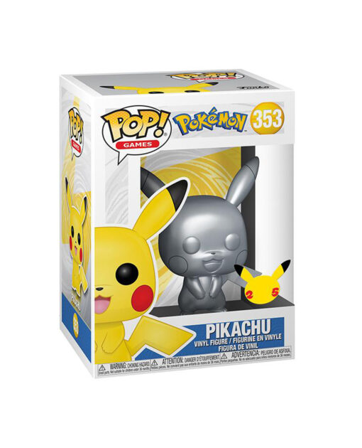 FIGURA POP POKEMON PIKACHU SILVER METALLIC - Image 2