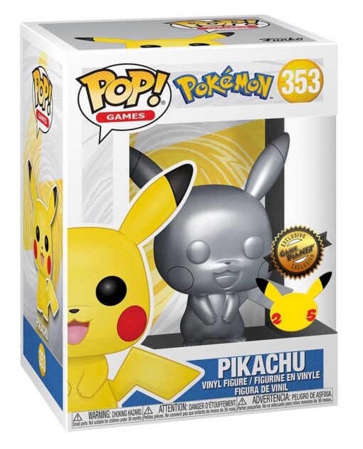 FIGURA POP POKEMON SILVER PIKACHU 25 CM EXCLUSIVO GP - Image 2