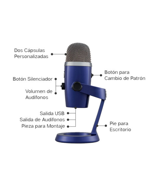 MICROFONO USB BLUE YETI AZUL VIVIDO - Image 2