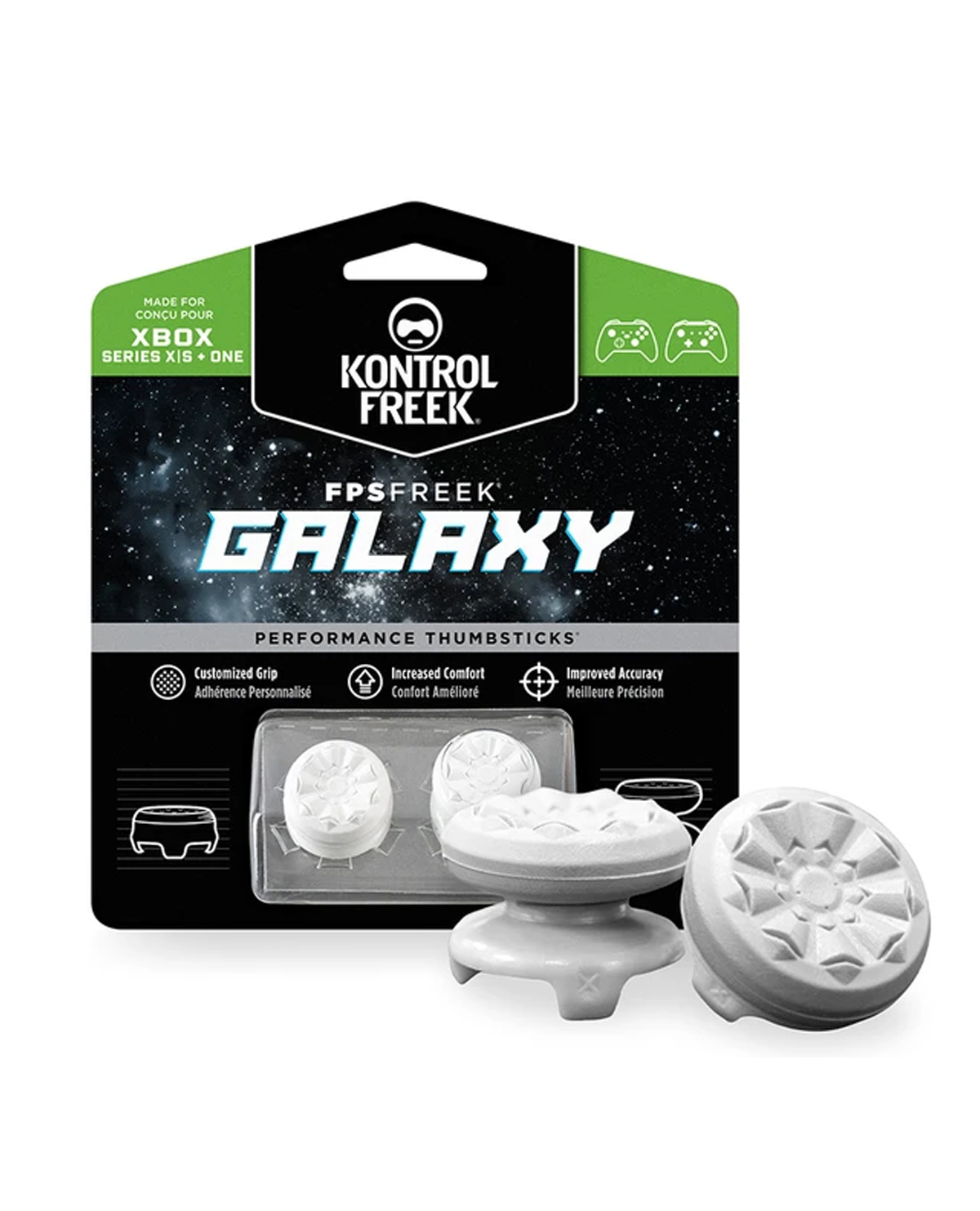 PROTECTORES DE GOMA PARA JOYSTICK CONTROL XBOX ONE FPS FREEK GALAXY BLANCO