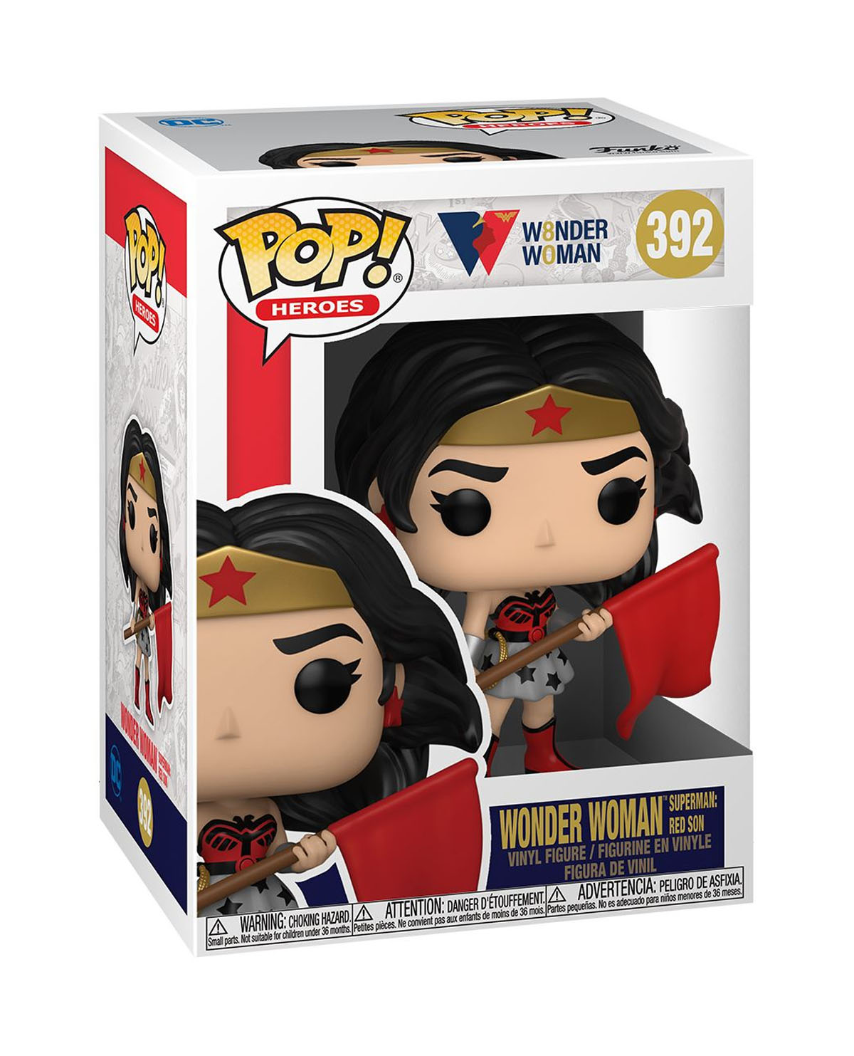 FIGURA POP WONDER WOMAN SUPER MAN RED SON - Image 2