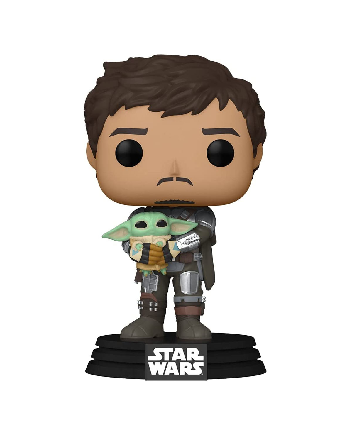 FIGURA POP STAR WARS MANDALORIAN MANDO HOLDING CHILD