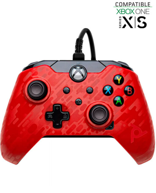 CONTROL ALAMBRICO XBOX SERIES X PDP RED CAMO
