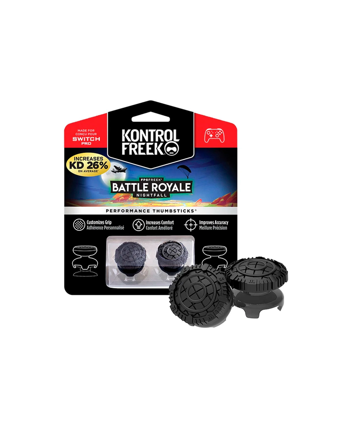 PROTECTORES DE GOMA PARA JOYSTICK CONTROL NINTENDO SWITCH NIGHTFALL