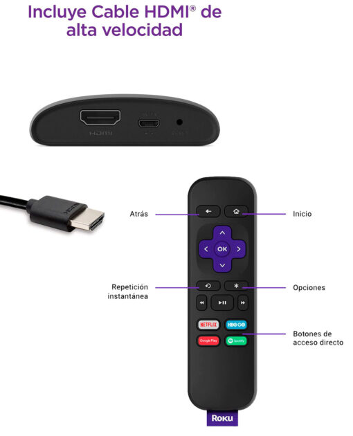 ROKU EXPRESS MOD 3930 PURPLE - Image 3