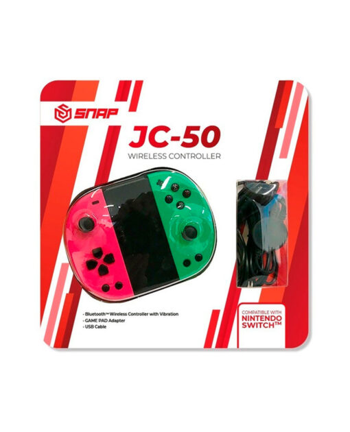 CONTROLES INALAMBRICOS NINTENDO SWITCH SNAP JC 50 PINK GREEN - Image 3