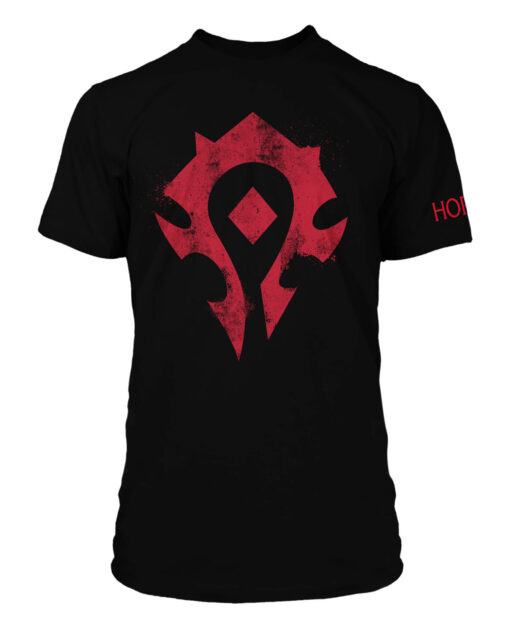 PLAYERA NEGRO CON ROJO WORLD OF WARCRAFT HORDE CHICA