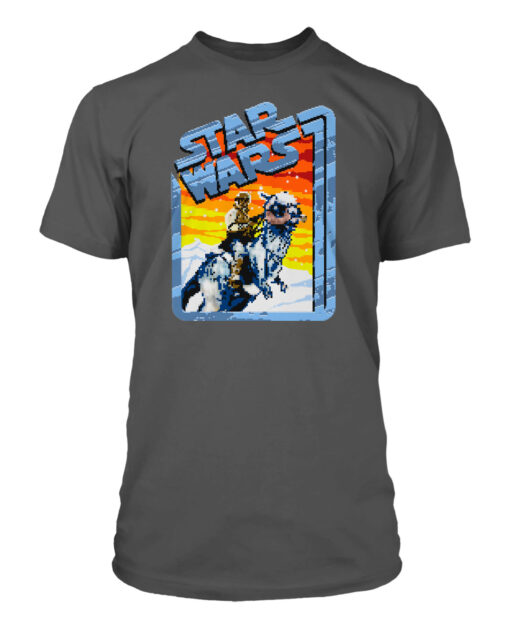 PLAYERA GRIS STAR WARS PIXEL TAUNTAUN MEDIANA