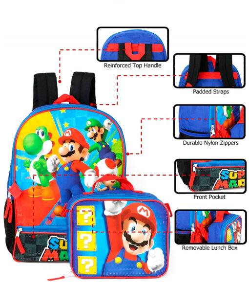 SET BIOWORLD MOCHILA MARIO Y LONCHERA - Image 2