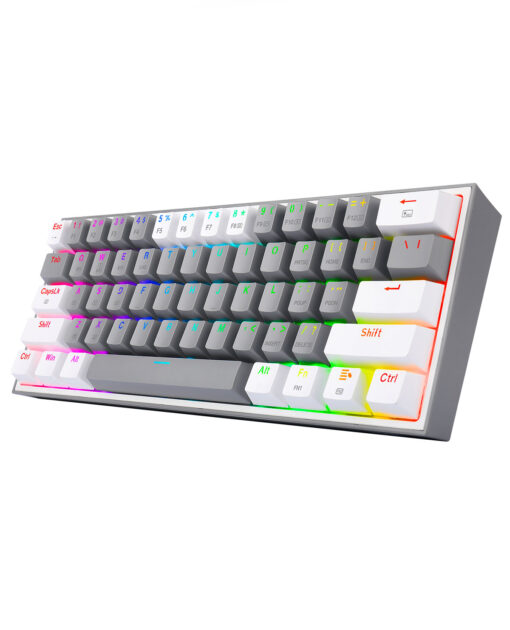 TECLADO MECANICO REDRAGON FIZZ PRO WIRELESS K616 RGB GRIS BLANCO - Image 2