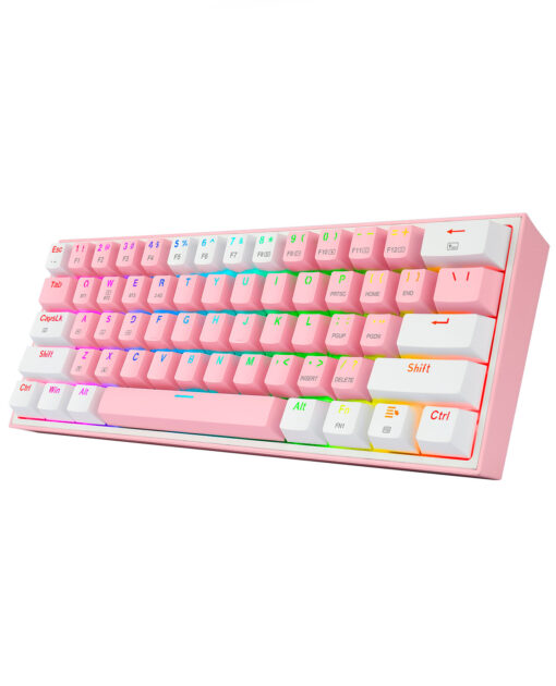 TECLADO MECANICO REDRAGON FIZZ PRO RGB ROSA BLANCO - Image 2