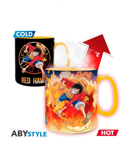 SET DE TAZA Y PORTAVASO ABYSTYLE ONE PIECE LUFFY - Image 2