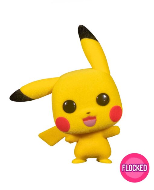 FIGURA POP POKEMON PIKACHU WAVING FLOCKED