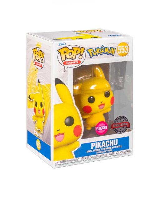 FIGURA POP POKEMON PIKACHU WAVING FLOCKED - Image 2