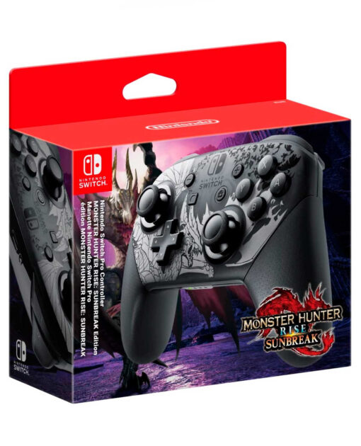 CONTROL PRO NINTENDO SWITCH MONSTER HUNTER RISE GRID PLATEADO - Image 2