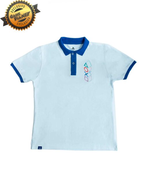 PLAYERA BLANCA POLO MONUMENTS PLAYSTATION MEDIANA