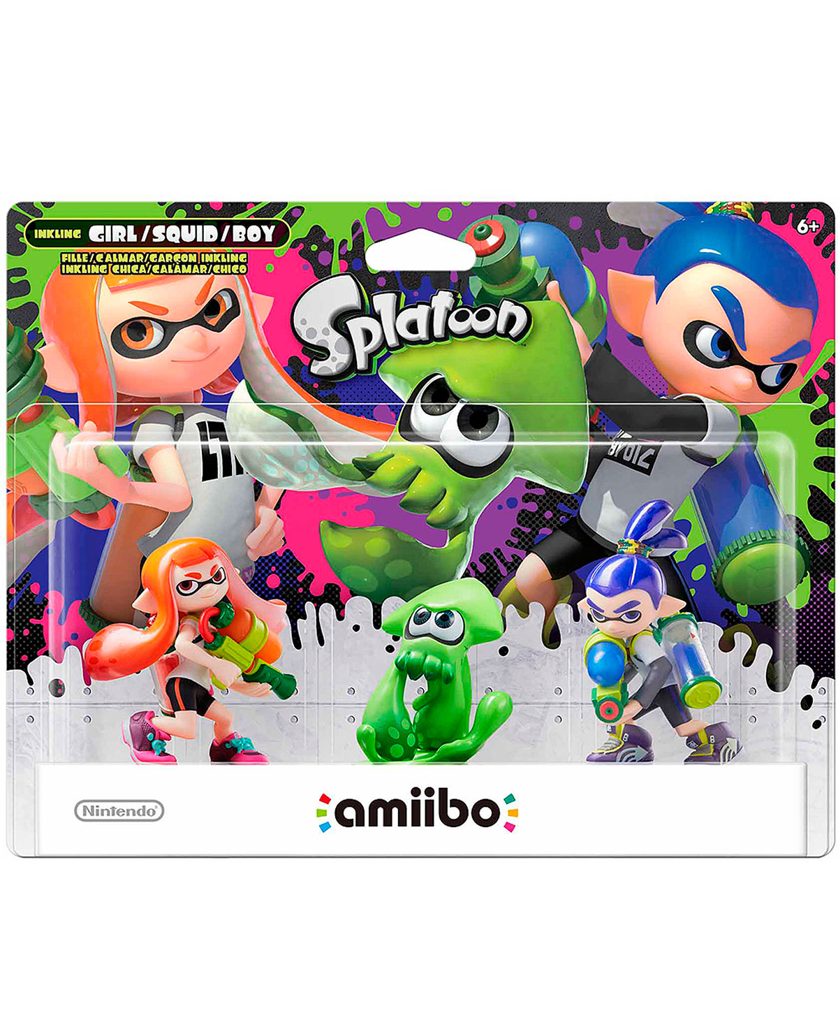 AMIIBO SPLATOON INKLING BOY AZUL INKLING GIRL NARANJA E INKLING SQUID VERDE PAQUETE TRIPLE - Image 2