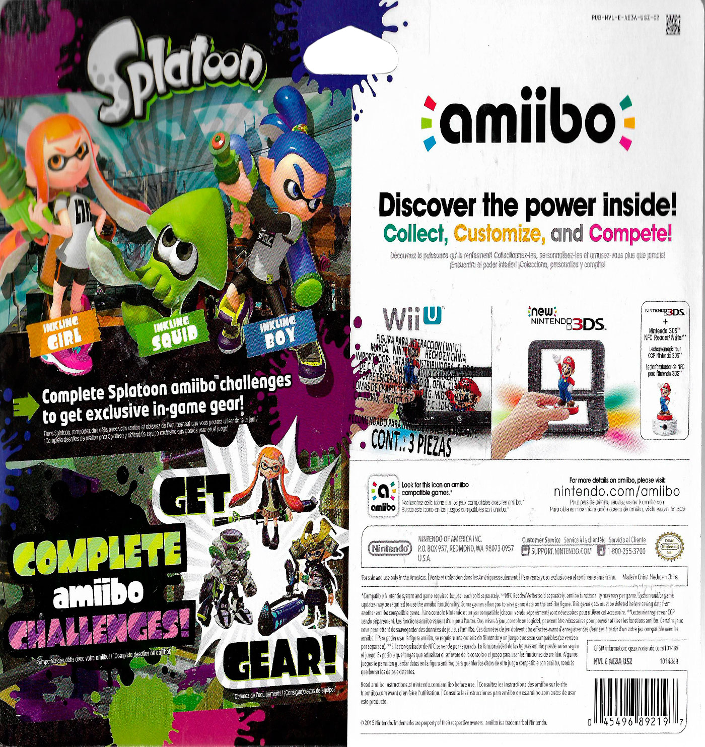 AMIIBO SPLATOON INKLING BOY AZUL INKLING GIRL NARANJA E INKLING SQUID VERDE PAQUETE TRIPLE - Image 6