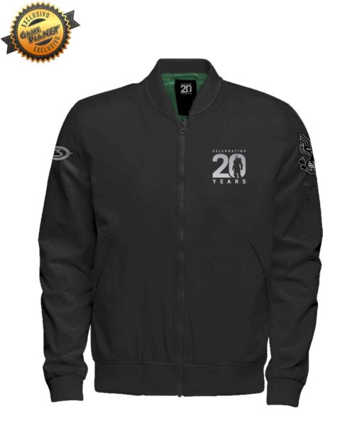 BOMBER JACKET NEGRA HALO 3 20 ANIVERSARIO CHICA