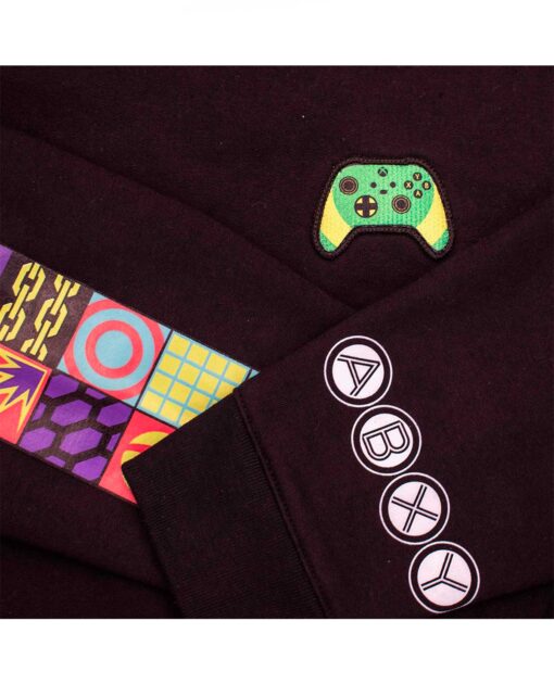 SUDADERA NEGRA PARA MUJER XBOX GEOMENTAL CHICA - Image 3