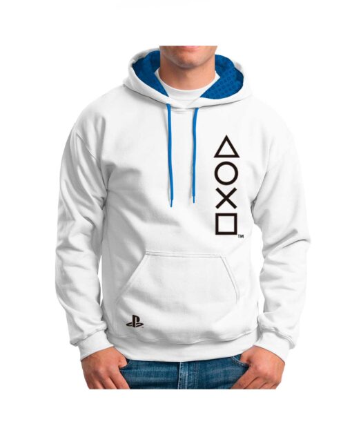SUDADERA PLAYSTATION ICONOS BLANCA MEDIANA - Image 4