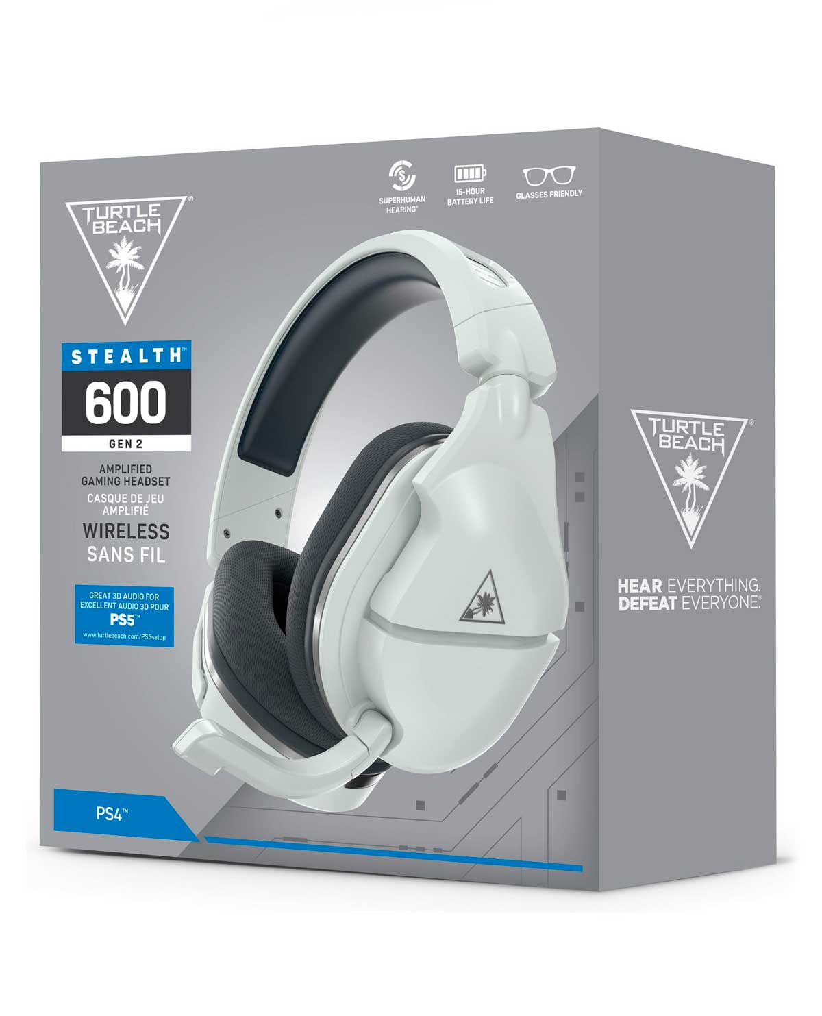 HEADSET TURTLE BEACH STEALTH INALAMBRICO 600 GEN 2 USB PLAYSTATION BLANCO - Image 4