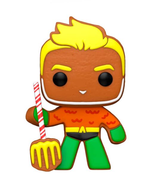FIGURA POP HOLIDAY SUPER HEROES DC GINGERBREAD AQUAMAN
