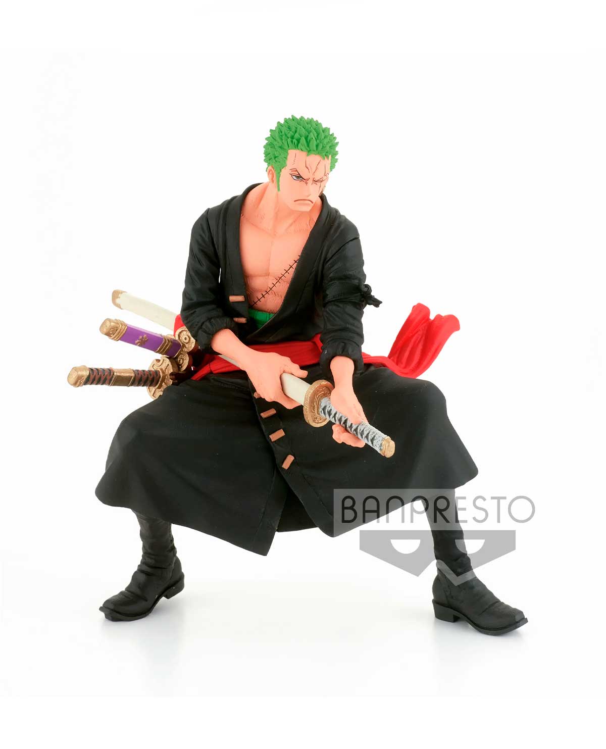 FIGURA DE ACCION BANPRESTO ONE PIECE KING OF ARTIST THE RORONDA ZORO WANAKUNI