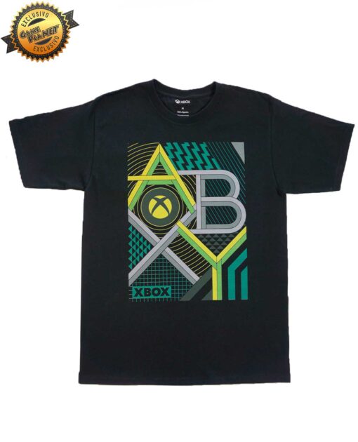 PLAYERA NEGRA XBOX GEOMENTAL MEDIANA