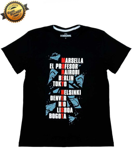 PLAYERA LA CASA DE PAPEL MASCARA ROTA GRANDE