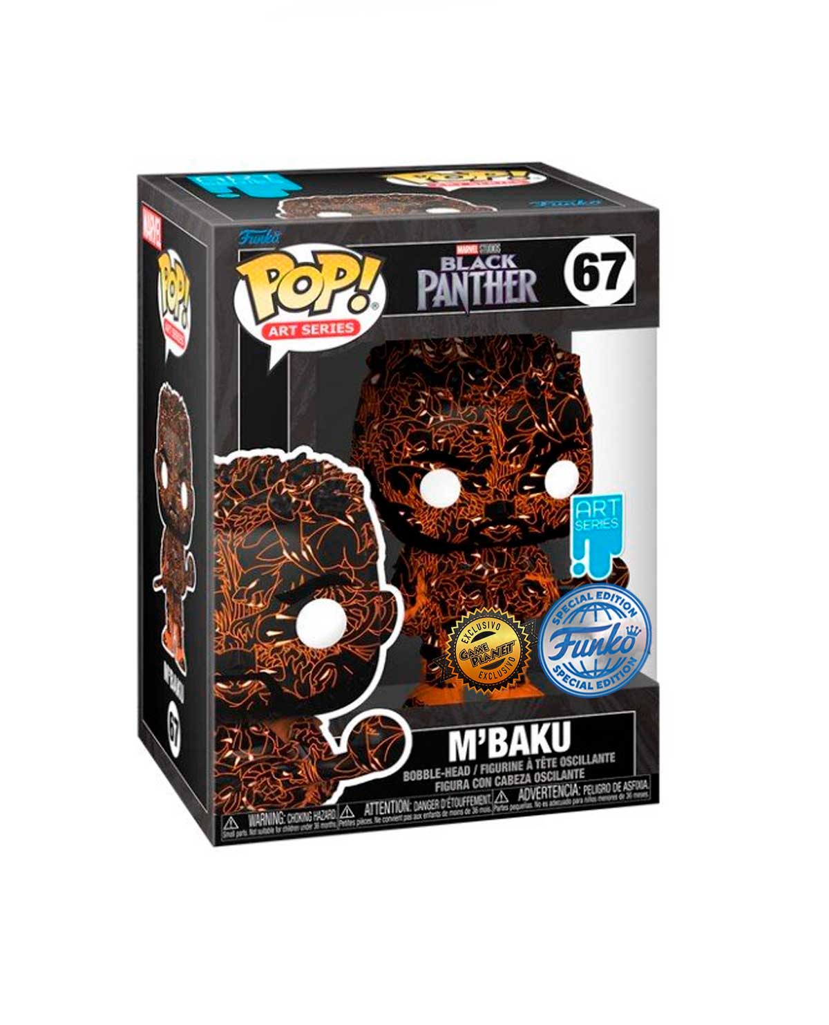 Funko POP! Marvel: Black Panther Artist Series - Figura 72 Black Panther 9cm - Edizione Speciale