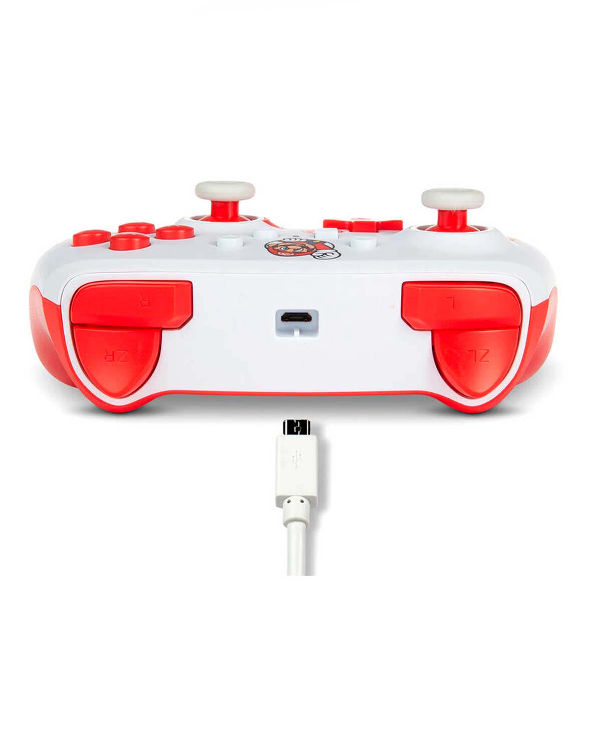 CONTROL NINTENDO SWITCH ALAMBRICO SUPER MARIO BLANCO Y ROJO - Image 3