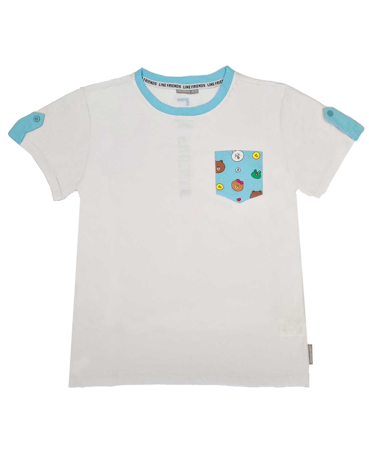 PLAYERA BLANCA CON AZUL BTS FRIENDS UNITALLA