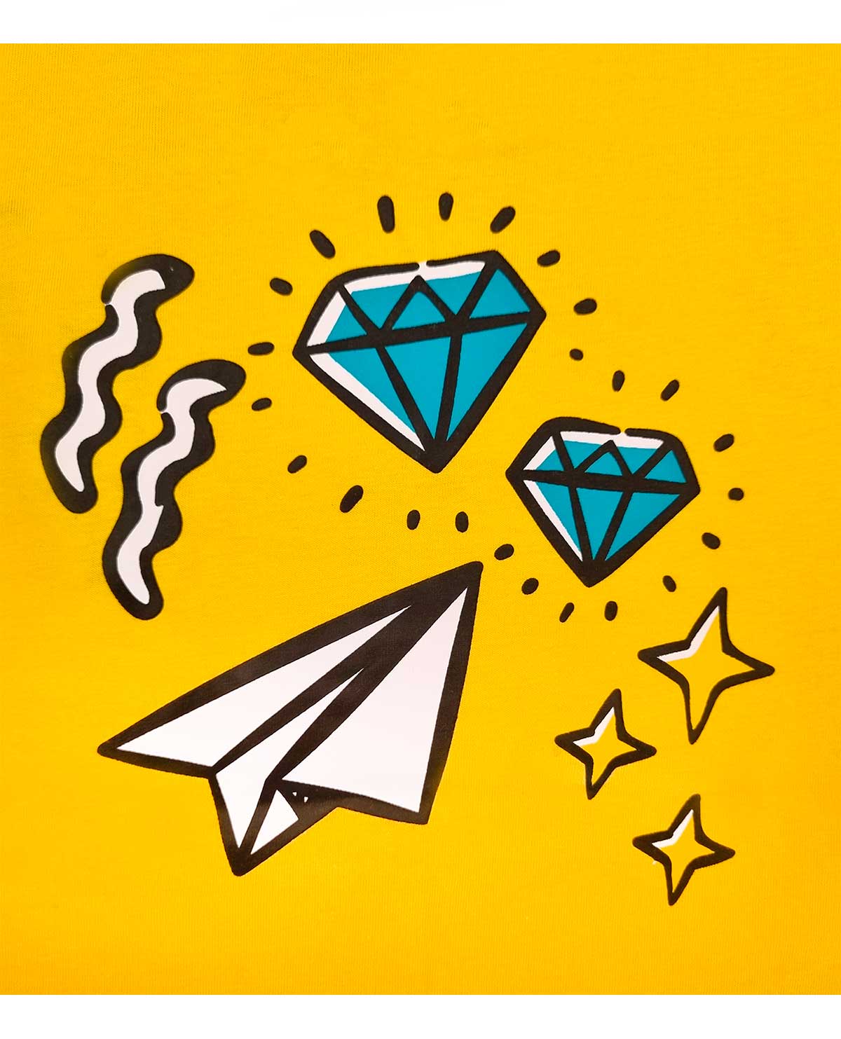 PLAYERA CROPTOP AMARILLA BTS UNITALLA - Image 3