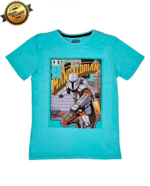 PLAYERA AZUL THE MANDALORIAN CHICA